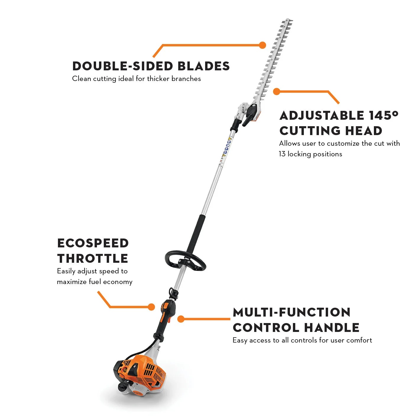 HL 94 Gasoline extended-reach Hedge Trimmer